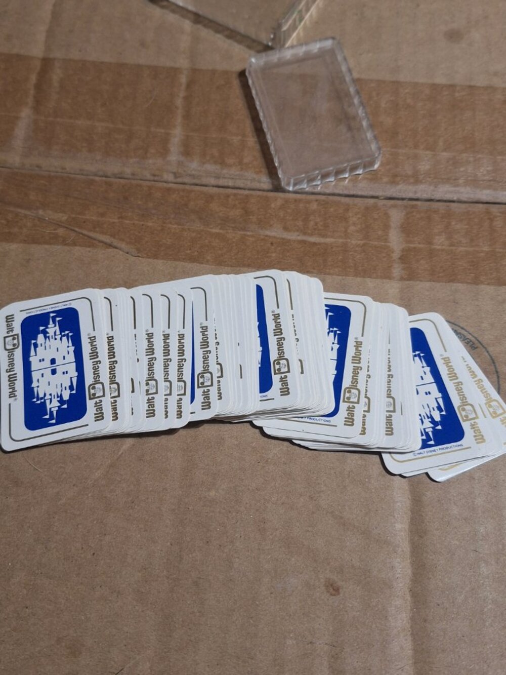 Vintage walt disney world mini playing cards